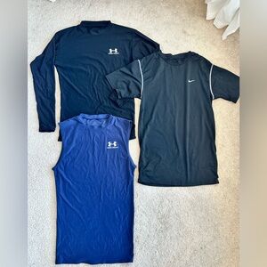 Men’s Under Armour/Nike Compression Shirt Bundle (Size Large)